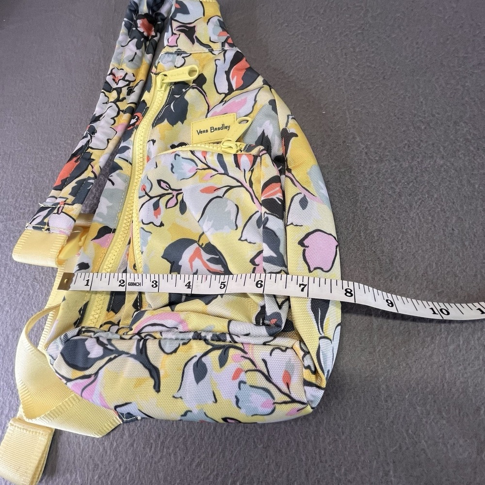 Vera Bradley Reactive Sling Backpack In Sunny Garden Print Yellow Multi VGUC - Picture 9 of 16